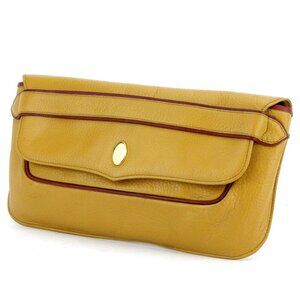 Cartier clutch bag mast line Bordeaux leather Authentic used T17409